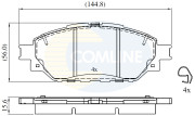 CBP02305 Sada brzdových destiček, kotoučová brzda Comline COMLINE