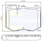 CBP02348 Sada brzdových destiček, kotoučová brzda Comline COMLINE