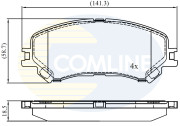 CBP02423 Sada brzdových destiček, kotoučová brzda Comline COMLINE