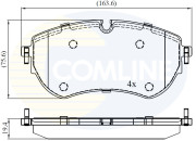 CBP02456 Sada brzdových destiček, kotoučová brzda Comline COMLINE