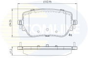 CBP02765 Sada brzdových destiček, kotoučová brzda Comline COMLINE