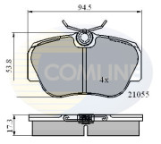 CBP0328 Sada brzdových destiček, kotoučová brzda Comline COMLINE