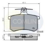 CBP0558 Sada brzdových destiček, kotoučová brzda Comline COMLINE