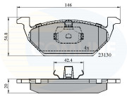 CBP0737 Sada brzdových destiček, kotoučová brzda Comline COMLINE