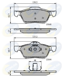 CBP0739 Sada brzdových destiček, kotoučová brzda Comline COMLINE