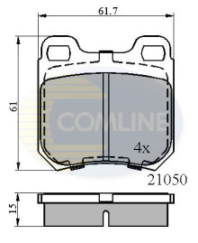 CBP0741 Sada brzdových destiček, kotoučová brzda Comline COMLINE