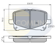 CBP0904 Sada brzdových destiček, kotoučová brzda Comline COMLINE