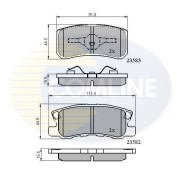 CBP0905 Sada brzdových destiček, kotoučová brzda Comline COMLINE