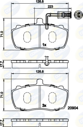 CBP11066 Sada brzdových destiček, kotoučová brzda Comline COMLINE