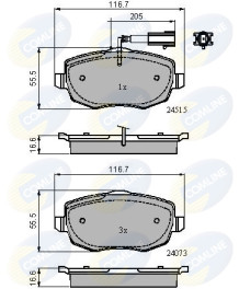 CBP11601 Sada brzdových destiček, kotoučová brzda Comline COMLINE