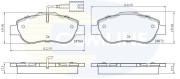 CBP12392 Sada brzdových destiček, kotoučová brzda Comline COMLINE