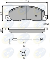 CBP21048 Sada brzdových destiček, kotoučová brzda Comline COMLINE