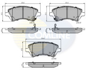 CBP31154 Sada brzdových destiček, kotoučová brzda Comline COMLINE