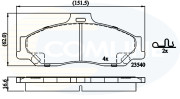 CBP31245 Sada brzdových destiček, kotoučová brzda Comline COMLINE