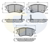 CBP31298 Sada brzdových destiček, kotoučová brzda Comline COMLINE