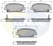 CBP31586 Sada brzdových destiček, kotoučová brzda Comline COMLINE