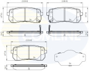 CBP31675 Sada brzdových destiček, kotoučová brzda Comline COMLINE