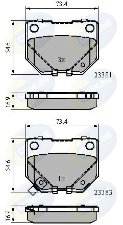 CBP31739 Sada brzdových destiček, kotoučová brzda Comline COMLINE