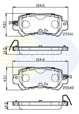 CBP32241 Sada brzdových destiček, kotoučová brzda Comline COMLINE