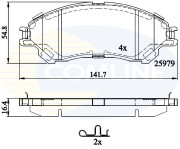 CBP32314 Sada brzdových destiček, kotoučová brzda Comline COMLINE