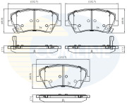 CBP32343 Sada brzdových destiček, kotoučová brzda Comline COMLINE