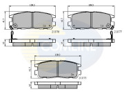 CBP3461 Sada brzdových destiček, kotoučová brzda Comline COMLINE