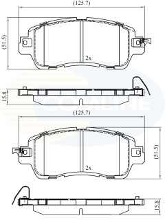 CBP36115 Sada brzdových destiček, kotoučová brzda Comline COMLINE