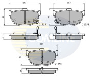 CBP3805 Sada brzdových destiček, kotoučová brzda Comline COMLINE