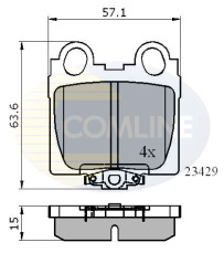 CBP3836 Sada brzdových destiček, kotoučová brzda Comline COMLINE