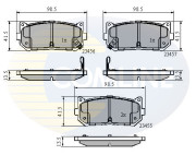 CBP3906 Sada brzdových destiček, kotoučová brzda Comline COMLINE