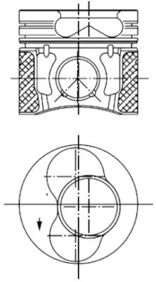 99850600 Píst KOLBENSCHMIDT