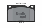 BPD1686 Sada brzdových destiček, kotoučová brzda BENDIX Braking