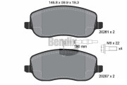 BPD1128 Sada brzdových destiček, kotoučová brzda BENDIX Braking