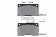 BPD1701 Sada brzdových destiček, kotoučová brzda BENDIX Braking