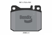 BPD1704 Sada brzdových destiček, kotoučová brzda BENDIX Braking