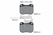 BPD1706 Sada brzdových destiček, kotoučová brzda BENDIX Braking