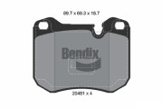 BPD1708 Sada brzdových destiček, kotoučová brzda BENDIX Braking