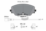 BPD1662 Sada brzdových destiček, kotoučová brzda BENDIX Braking