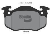 BPD1715 Sada brzdových destiček, kotoučová brzda BENDIX Braking