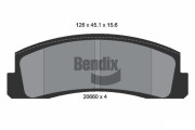 BPD1717 Sada brzdových destiček, kotoučová brzda BENDIX Braking