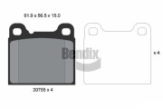 BPD1723 Sada brzdových destiček, kotoučová brzda BENDIX Braking
