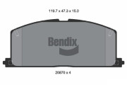 BPD1728 Sada brzdových destiček, kotoučová brzda BENDIX Braking