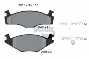 BPD1299 Sada brzdových destiček, kotoučová brzda BENDIX Braking