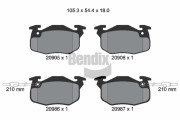 BPD1063 Sada brzdových destiček, kotoučová brzda BENDIX Braking