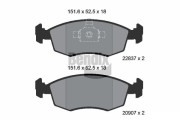 BPD2327 Sada brzdových destiček, kotoučová brzda BENDIX Braking