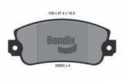 BPD1111 Sada brzdových destiček, kotoučová brzda BENDIX Braking