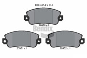 BPD1430 Sada brzdových destiček, kotoučová brzda BENDIX Braking
