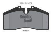 BPD1736 Sada brzdových destiček, kotoučová brzda BENDIX Braking