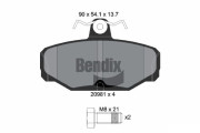 BPD1739 Sada brzdových destiček, kotoučová brzda BENDIX Braking