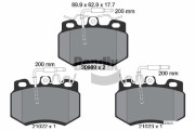 BPD1384 Sada brzdových destiček, kotoučová brzda BENDIX Braking